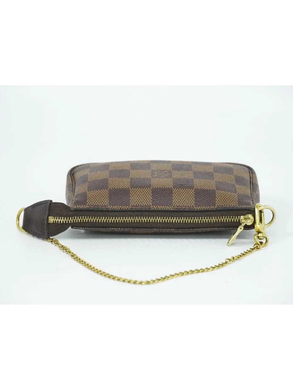 Louis Vuitton LV Mini Pochette Accessoires Damier Ebene Handbag Pouch Brown